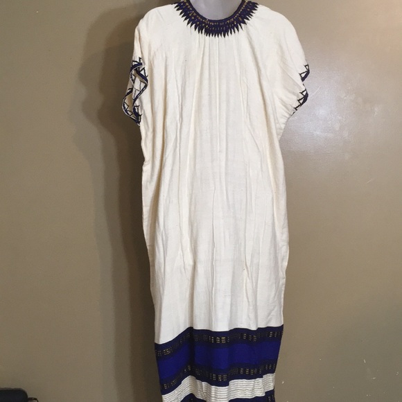 Ethiopian v-neck coffee dress - Authentic! - Picture 5 of 6